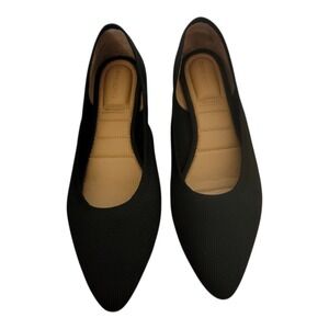 CYNTHIA ROWLEY CHELSEY BALLET FLATS WOMEN SHOES SZ 9.5 M POINTED BLACK SLIP ON